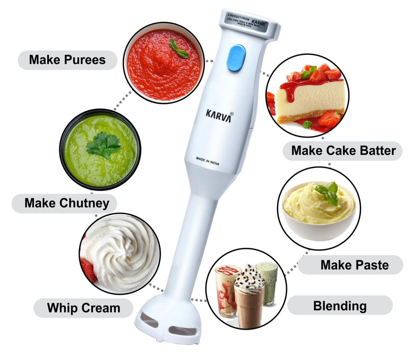 KARVA HAND BLENDER 250 WATT